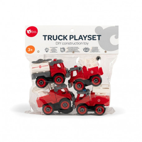 bo. DIY construction toy Fire trucks