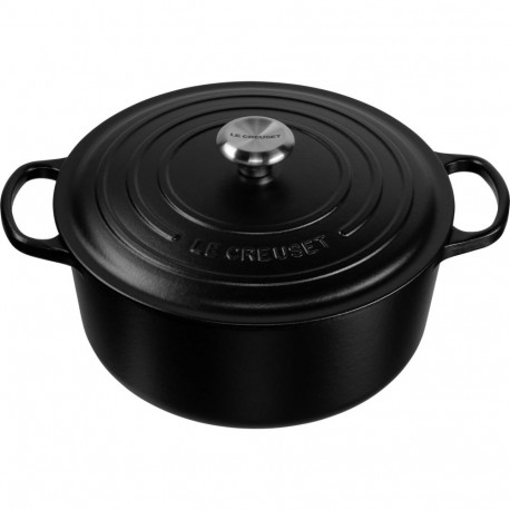 Le Creuset Signature ümmargune röstimisnõu 30 cm must