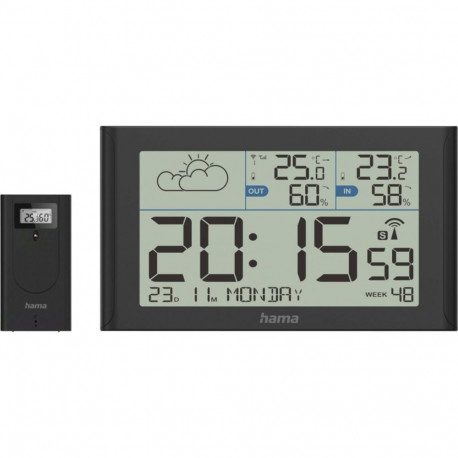 Hama Weather Station Sylt välisanduriga, raadio, must 222216