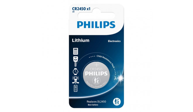 Philips liitium 3.0V nööpelement CR 2450