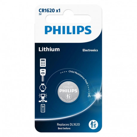 Philips liitium-nööpatarei 3.0V CR1620