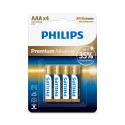 1x4 Philips Premium Alkaline AAA Patareid