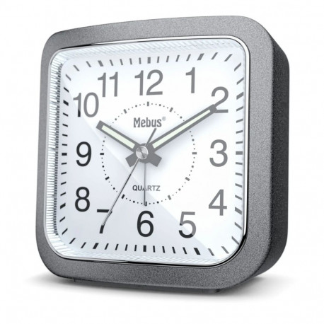 Mebus 56988 Grey quartz alarm clock