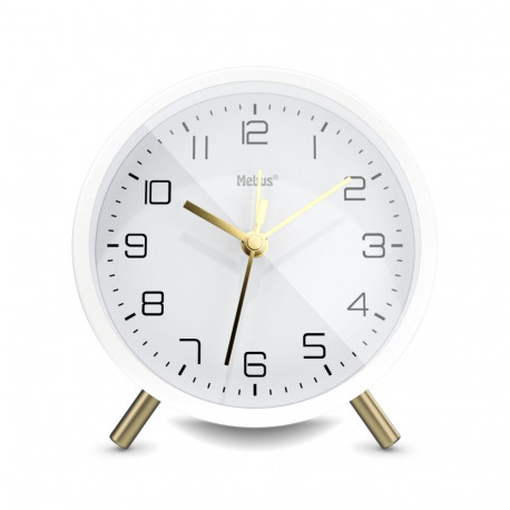 Mebus 56973 valge kvartsäratuskell