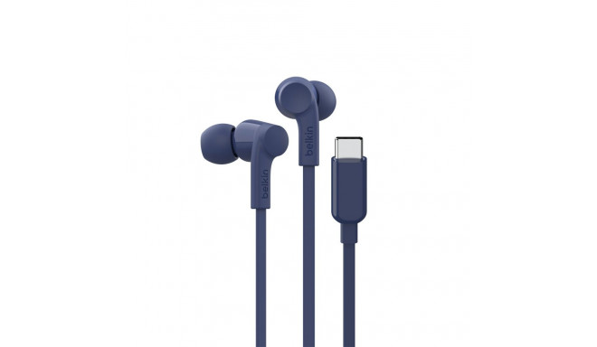 Belkin Rockstar sinised juhtmega kõrvaklapid, USB-C