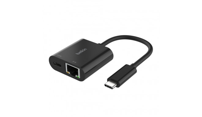 Belkin Connect USB-C Ethernet adapter 100W PD must INC019btBK
