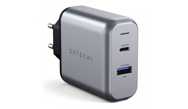 Satechi 30W Dual Port seinalaadija space gray