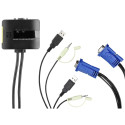 Level One KVM-0223 2-pordi USB-kaabel KVM heliga