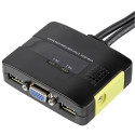 Level One KVM-0223 2-pordi USB-kaabel KVM heliga