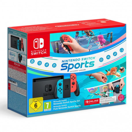 Nintendo Switch sinine-punane koos Switch Sports komplektiga
