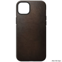 Nomad Modern Leather Case iPhone 14 Plus Rustic Brown - Kaasaegne Nahast Korpus iPhone 14 Plus, Rust