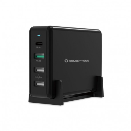Conceptronic OZUL01B 4-Port 65W USB-PD Charger