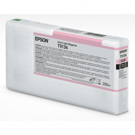 Epson tindikassett erksavärviline hele magenta T 913 200 ml T 9136N