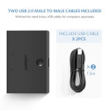 UGREEN USB 2.0 Sharing Switch 2x1 Black