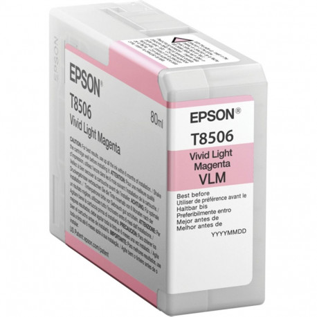 Epson ink cartridge vivid light magenta T 850 80 ml      T 8506N
