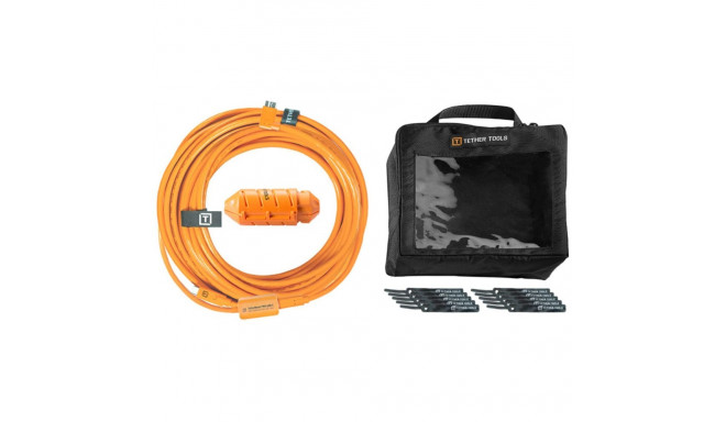 Tether Tools USB-C to Micro-B- Cable-System 9,40m right orange