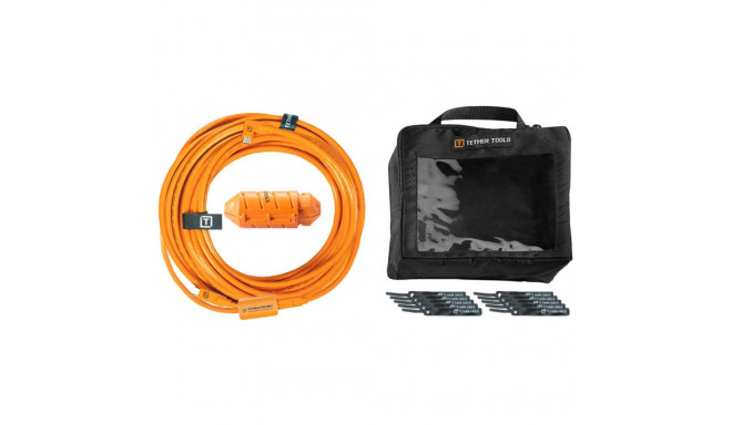 Tether Tools USB-C to C-kaabel süsteem 9,40m parempoolne oranž