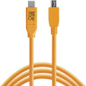 Tether Tools USB-C kuni 2.0 Micro-B 5-pin 4,60 m oranž
