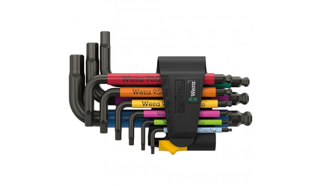 Wera 950/9 Hex-Plus Multicolour Imperial 3 angle wrench set
