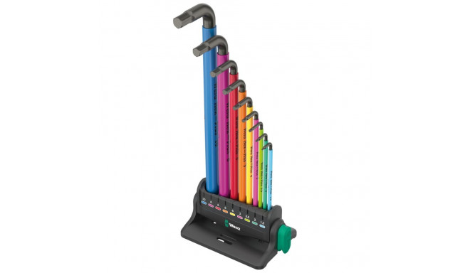 Wera 950/9 Hex-Plus mitmevärviline 3-nurkne võtmete komplekt