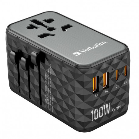 Verbatim GaN III Uni.Travel Adap 100W Welt-zu-Welt UTA-06 32121