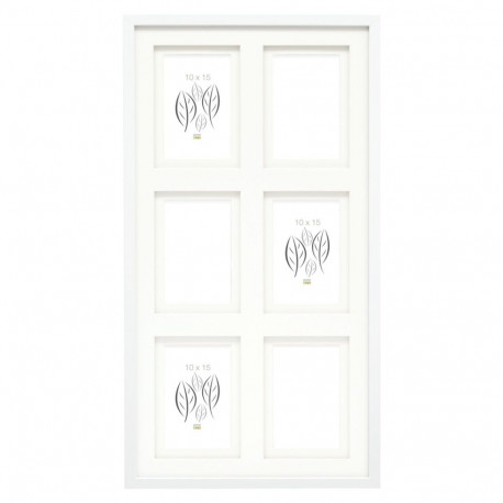 Deknudt S65KK1 white 6x10x15 Wood Gallery double Passepartout