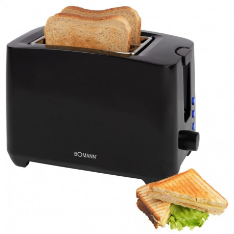 Bomann TA 6065 CB black 2 Slice Toaster