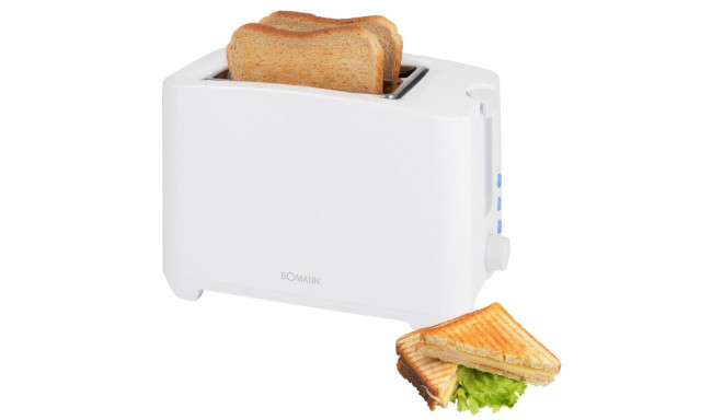 Bomann TA 6065 CB white 2 Slice Toaster