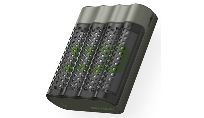GP ReCyko M452 4-portiline USB-mudel laadija koos 4xAA NiMh 2600mAh