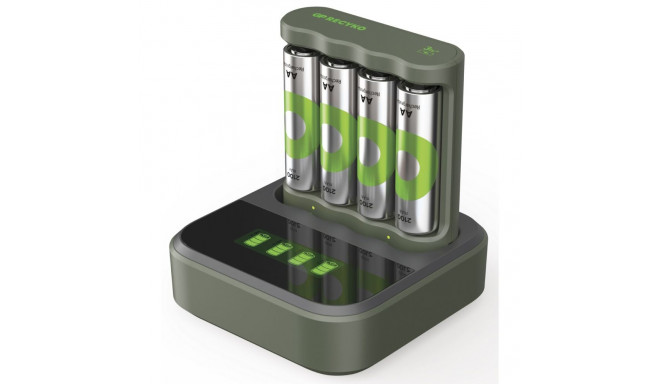 GP ReCyko B441 4-kordne LCD-mudel dokkimisjaam + 4x AA NiMh 2100mAh