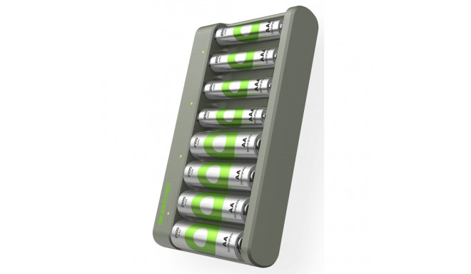 GP ReCyko E821 8-kordne ümmargune akulaadija + 4xAA 2100mAh / 4xAA 850mAh