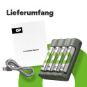 GP ReCyko B441 4-Port USB-Model Charger incl.4xAA NiMh 2100mAh