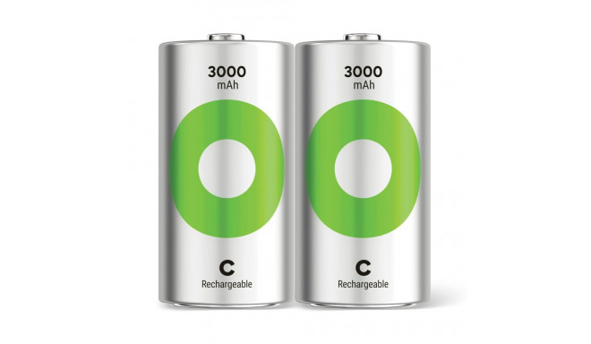 1x2 GP ReCyko NiMH akud C Baby 3000mAh, kasutusvalmis