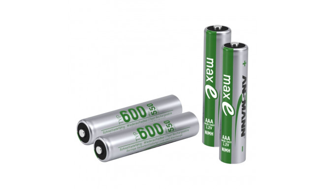 1x4 Ansmann NiMH Accu Micro AAA Typ.600 min.550 mAh   1311-0005