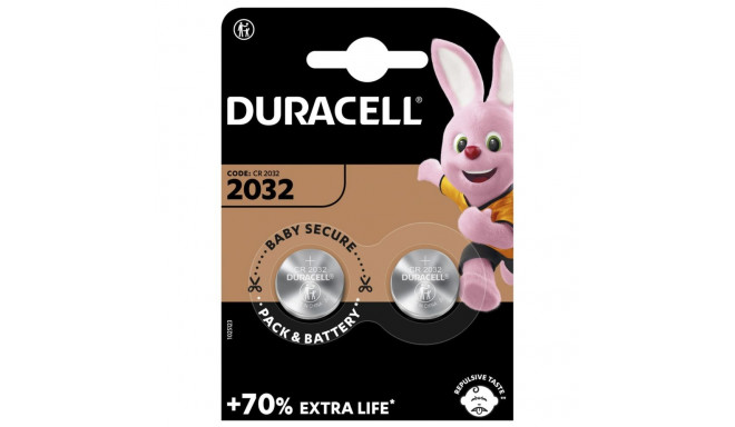 1x2 Duracell CR 2032 Lithium Coin Battery