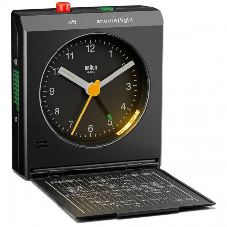 Braun BC 05 B Quartz Foldable Alarm Clock Black