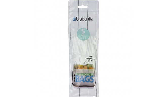 Brabantia PerfectFit Bin Liner Compostable Type S, 6 L, 10 bags
