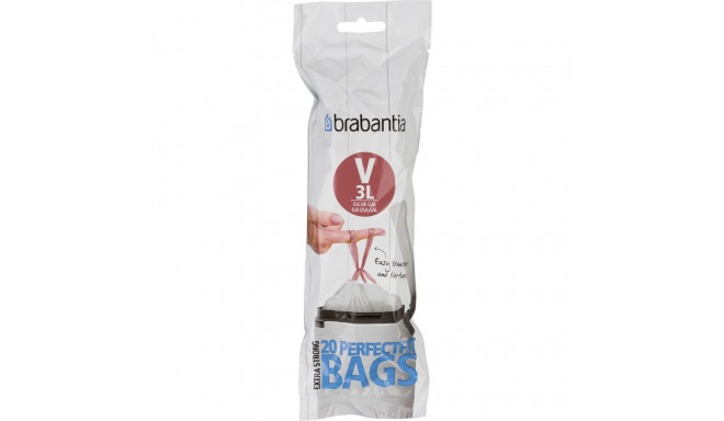 Brabantia PerfectFit prügikoti sisekott tüüp V, 3 l, 20 kotti