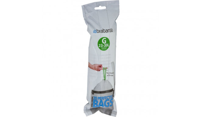 Brabantia PerfectFit Bin Liner Type G 25-30 L, 20 Bags