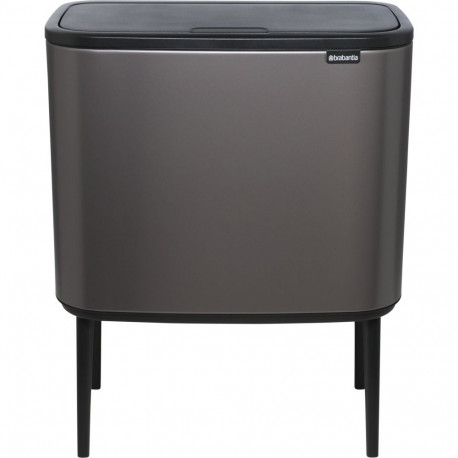 Brabantia Waste Bin Bo Touch Bin Platinum, 3 x 11 L