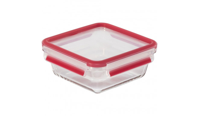 Emsa Clip&Close Glass Food Container 0,8 L red