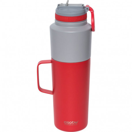 Asobu Twin Pack pudel kruusiga punane, 0,9 l + 0,6 l