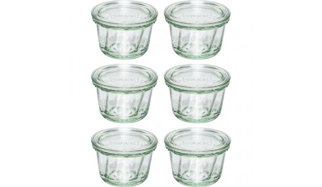 WECK Round Rim Jar Muffin 165ml Set of 6