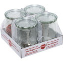 WECK Round Rim Jar Tulip 1,0l Set of 4