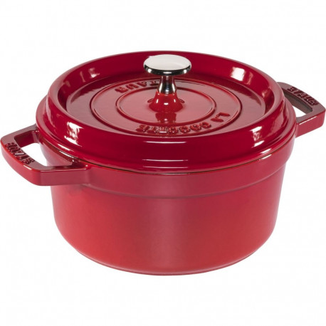 Staub La Cocotte 20 cm ümmargune, Kirsipunane, Malm