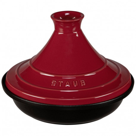 Staub 28cm ümmargune malmist punane tagiin