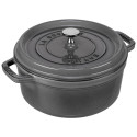 Staub Ümmargune Kokott, 24cm malmist, grafiithall