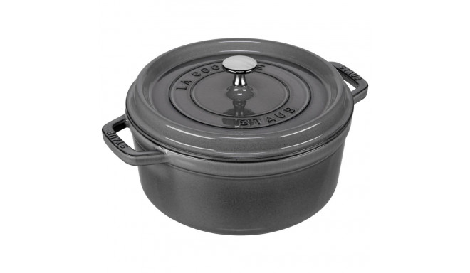 Staub ümmargune malmist hautamispott, 24cm grafiithall