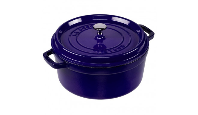 Staub ümmargune hautisepott, 26cm malmist, tumesinine