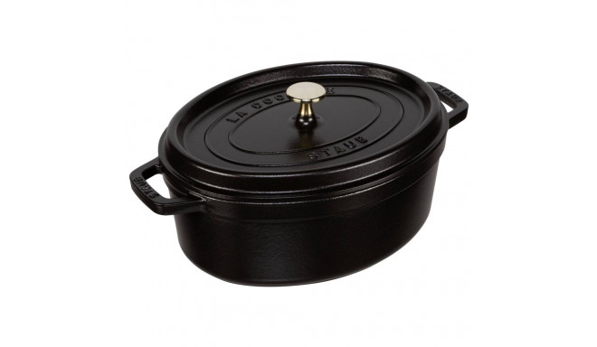 Staub ovaalne cocotte, 29cm malmist, must